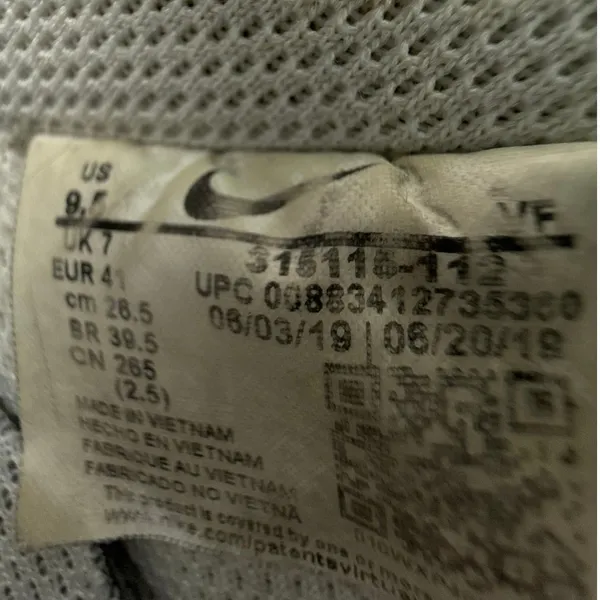 Nike Air Force 1 Men's White Low Top Lace Up Sneakers Athletic Running Shoes 9.5 - Image 6