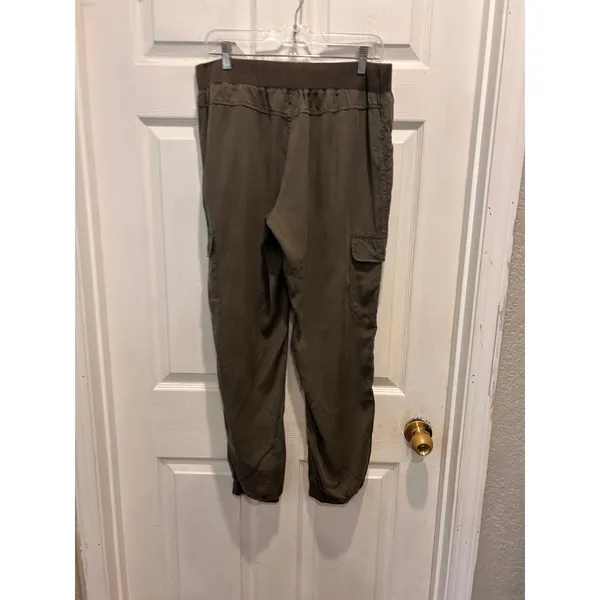 Harmony + Havoc Womens Olive Green Lyocell Cargo Jogger Pants XL Travel Vacation - Image 6