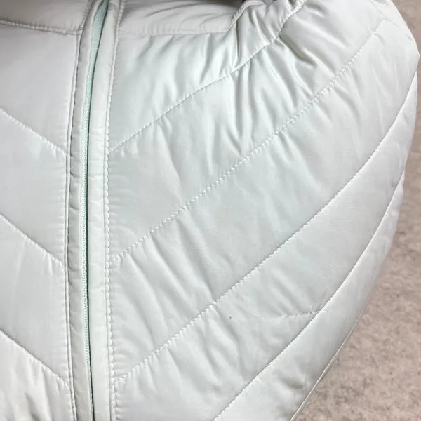 T‎ by Talbots Packable Puffer Jacket XL Mint Green Chevron Quilted Zip Up EUC - Image 8
