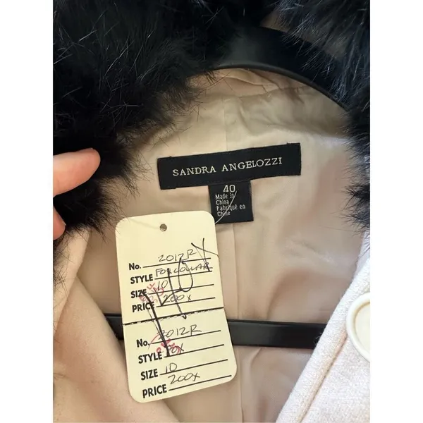 NWT Sandra Angelozzi "Nude" Jacket Size 40 80%wool 20% acrylic A Size M - Image 9