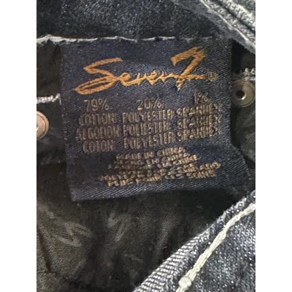 Seven 7 Bootcut Jeans‎ Women 31 Low Rise Thick Stitch Western Festival Y2K Biker - Image 10