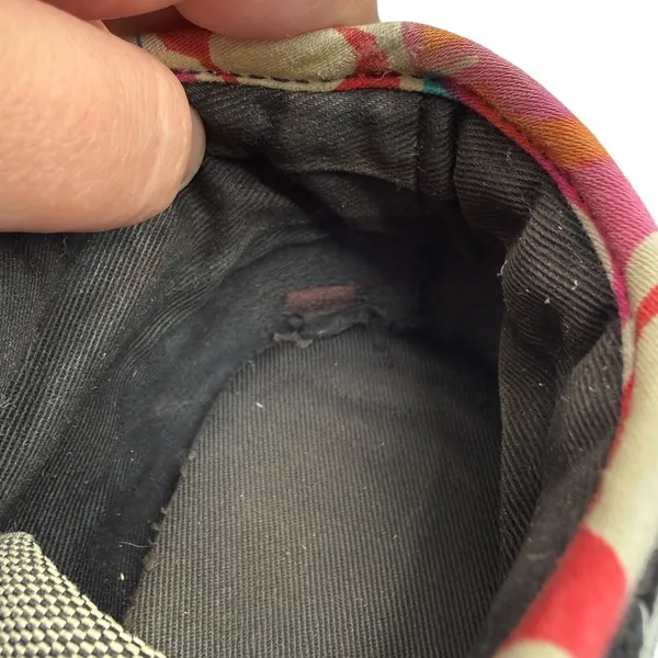 Coach Zoe Poppy Signature High‎ Top Sneakers 7B Black Gray Multi Monogram Y2K - Image 7