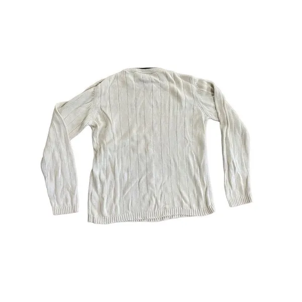 ‎PLANKS cream vintage sweater with stripe XL - Image 3