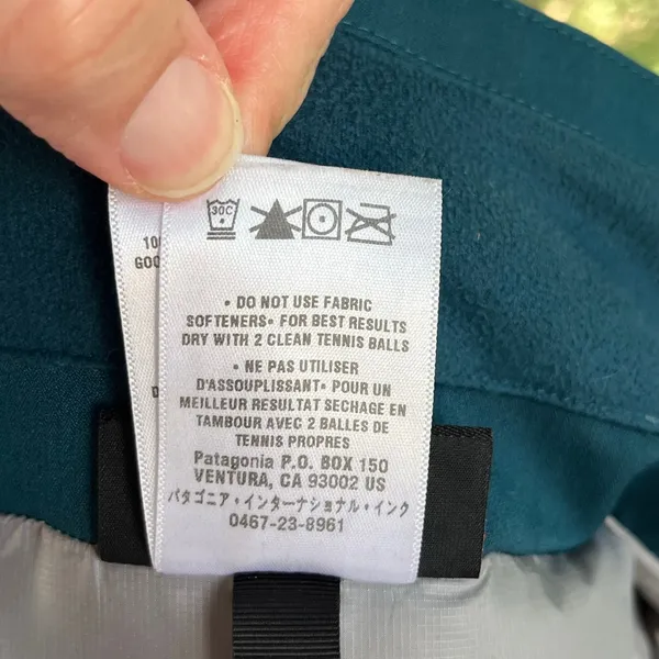 Patagonia Women's Duete Parka Teal Quilted Down Filled Waterproof Size S - Image 10