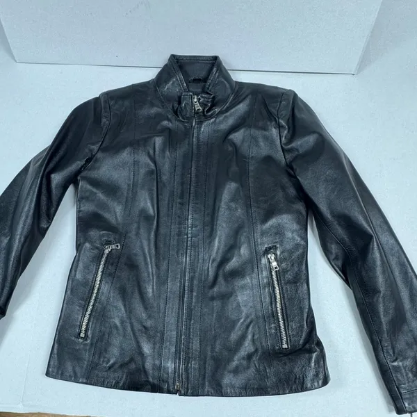 Fairytale‎ Leather Mallorca Genuine Leather Black Jacket. Size M. - Image 7