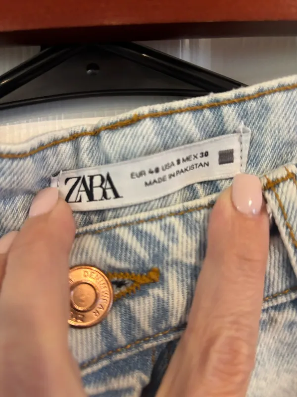 Zara Pale Blue Relaxed Fit Jeans - Image 3
