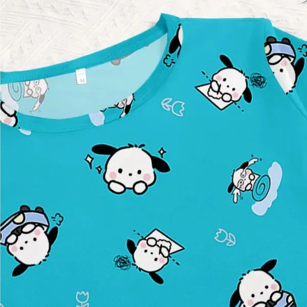 Sanrio 3 Pc. Woman’s Blue Cartoon Pajamas Size extra large - Image 4