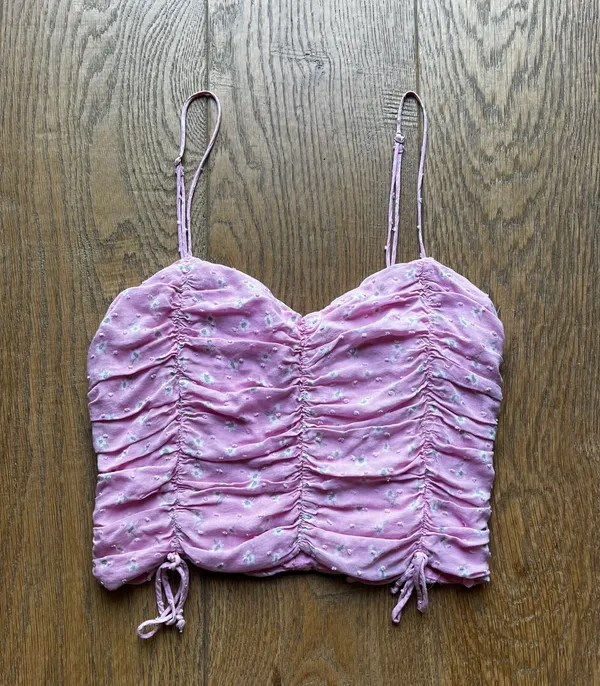 Isabelle’s Cabinet Electric Love Pink Floral Top Size S - Image 2