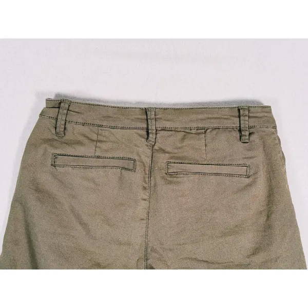 Nanette Lepore Womens Trouser Bermuda Shorts Size 6 Brown Khaki Preppy Minimal - Image 7