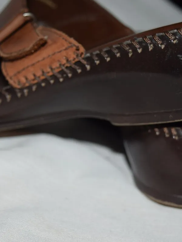 Naturalizer Brown Slip On Slide Sandals Size 9.5 - Image 4