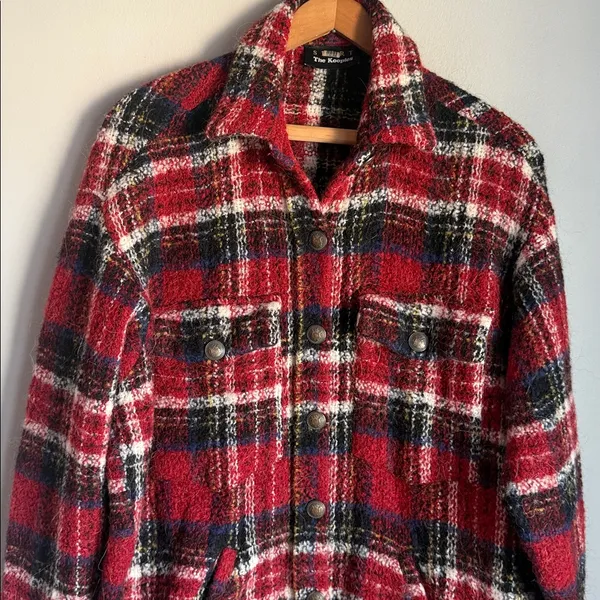 The Kooples Tweed Plaid Shacket - Image 5
