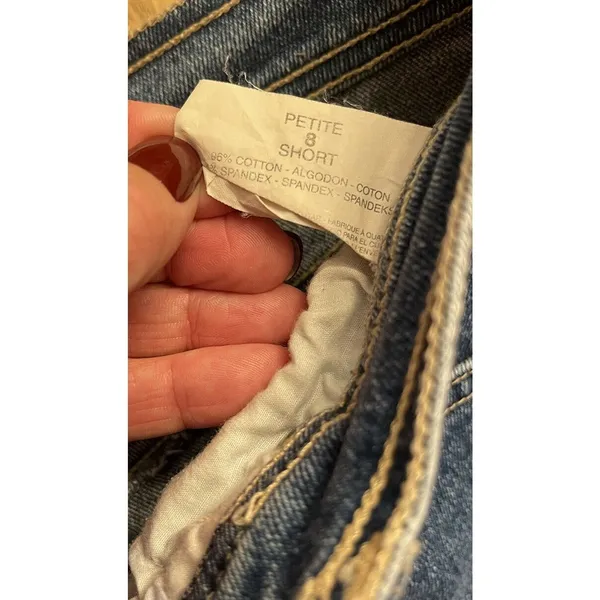 GLORIA VANDERBILT Womens Petite 8 Short High Rise Tapered Mom Jeans Vintage - Image 7