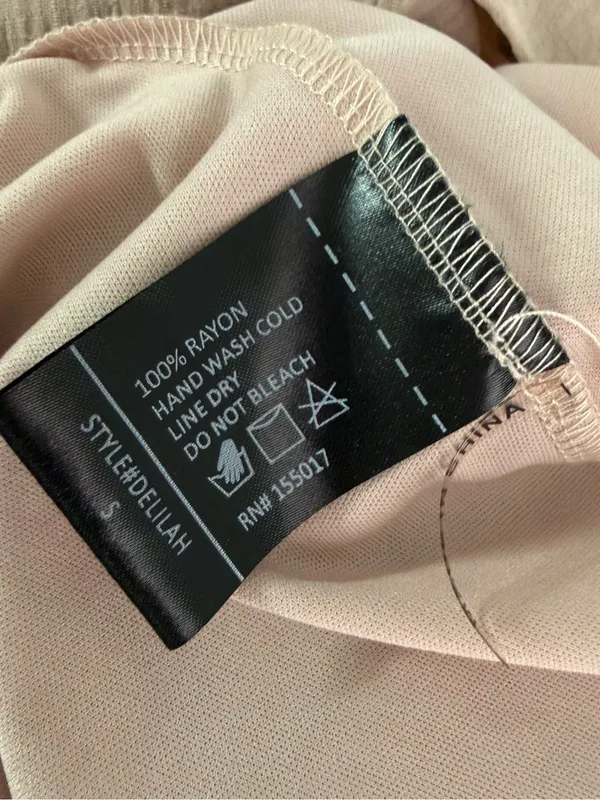 Baltic Born Delilah Maxi Dress Blush Pink Size Small Smocked Waist - Image 6