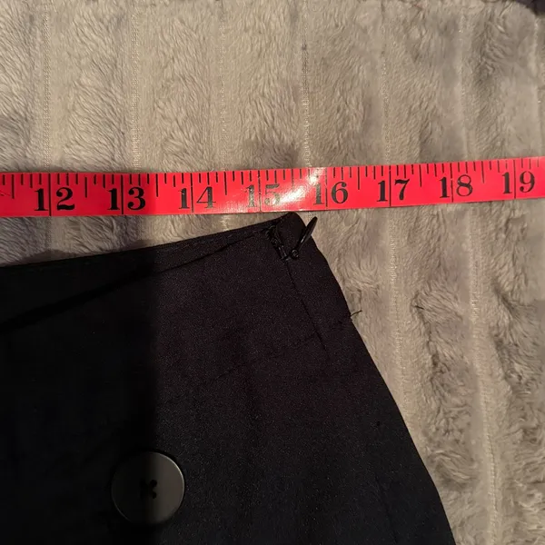 Who What Wear‎ Black Sailor Wide Leg Pants Trousers Tonal Buttons Size 12 - Image 5