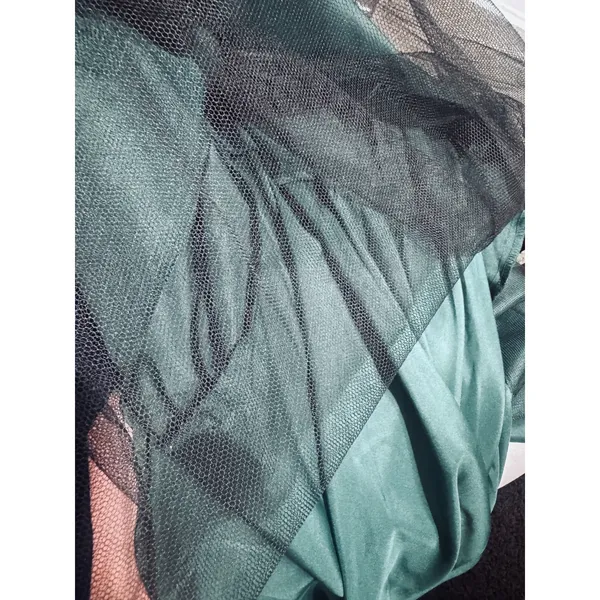Fifteen Roses Green Satin Formal Dress tulle short full flare skirt prom sz 10 - Image 11