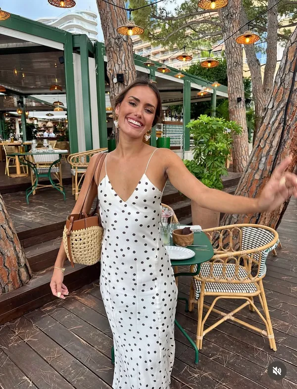Zara Elegant Polka Dot satin effect Slip maxi Dress - Image 11