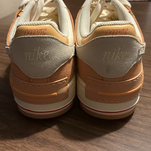 Nike Air Force Shadow Sisterhood Size 9 Cashmere Orange Chalk Shoes - Image 3
