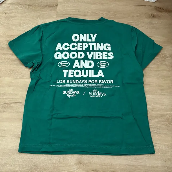 Los Sundays Tequila Graphic Green T-Shirt - Image 2