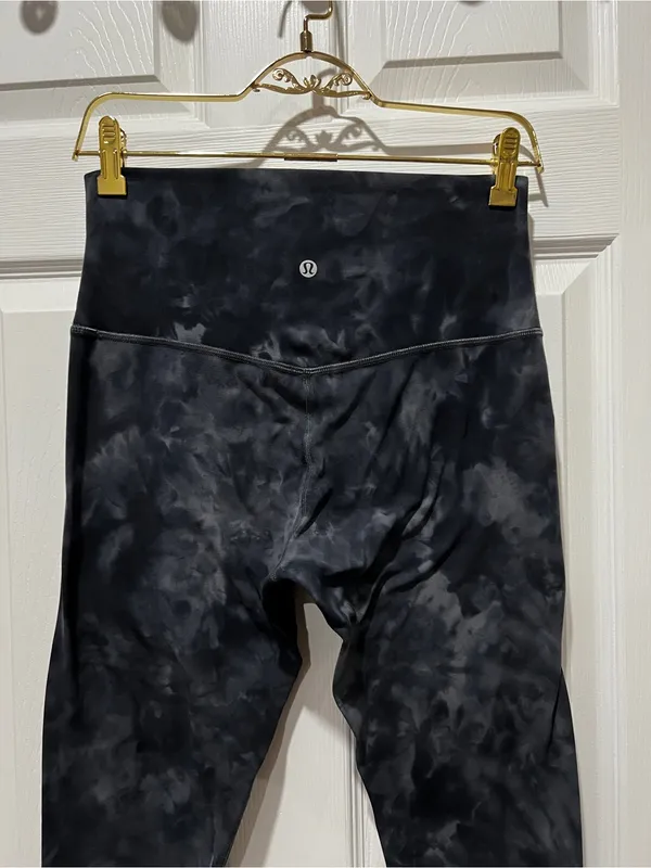 Lululemon Align Pant Diamond Dye Full Length Leggings Size 8 Pitch Graphite Gray - Image 9