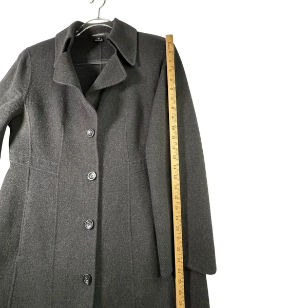 Ellen Tracy‎ Wool Angora Blend Car Coat Gray Womens Sz 12 Tailored Quiet Luxury - Image 8