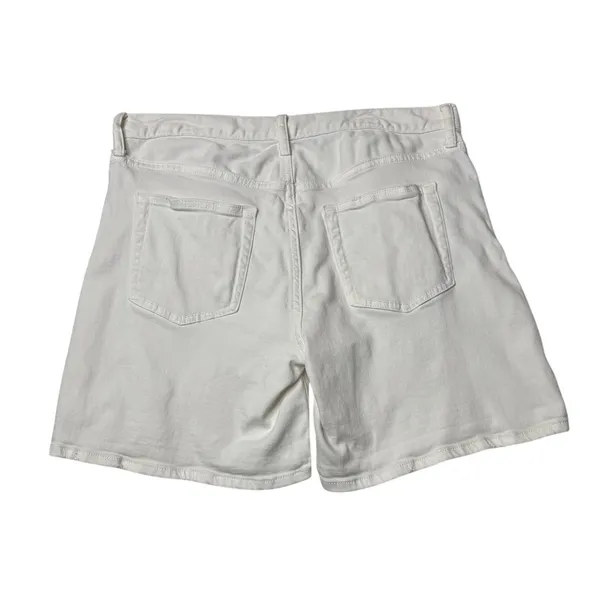 UNIQLO White Denim Bermuda Shorts 29 Coastal Clean Girl Minimalist - Image 3