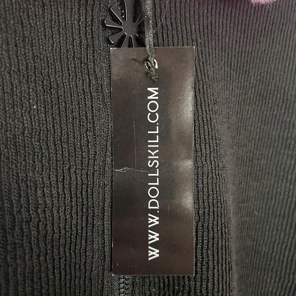 Delia’s By Dolls Kill Caught On Camera Zip Up Sweater Faux Fur Pink Collar Sz 3X - Image 8