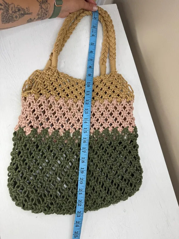 Aerie Multicolor Crochet Tote Bag - Image 8