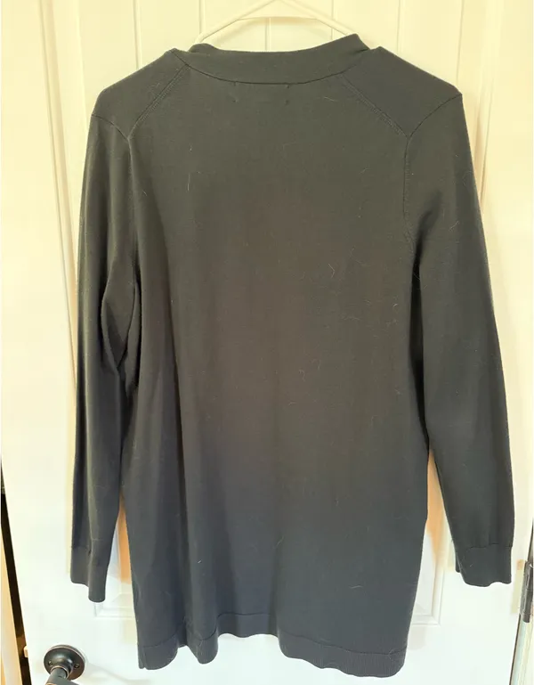 Lands' End Black Sweater Cardigan - Image 3
