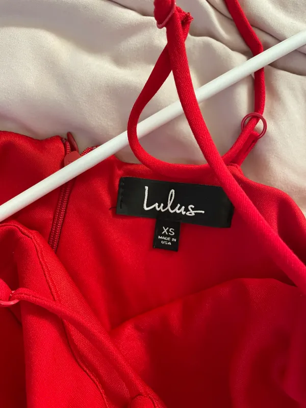 Lulus Red Midi Dress - Image 4