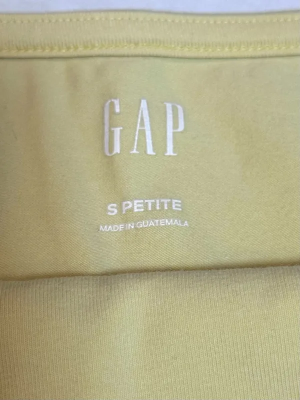 GAP Petite Tube Top S Butter Yellow Strapless Cotton Y2K Bandeau Cropped Stretch - Image 5
