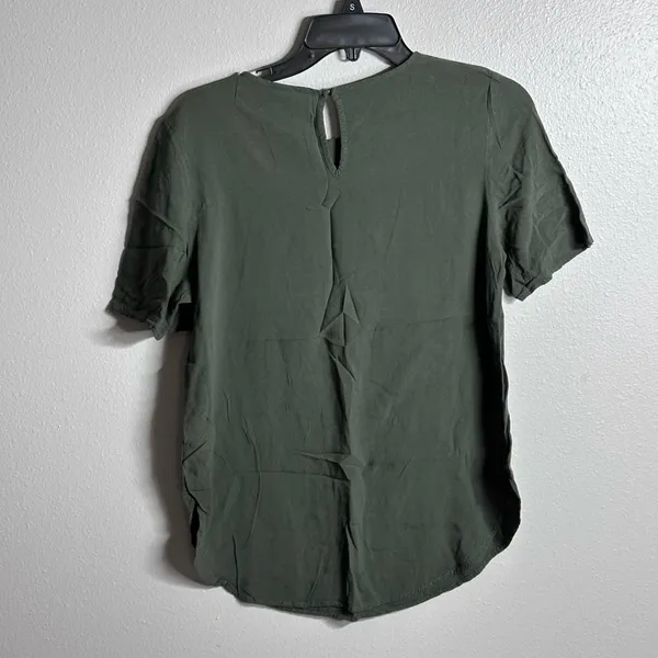 H&M Women Dark green‎ Formal blouse top size 6 - Image 4