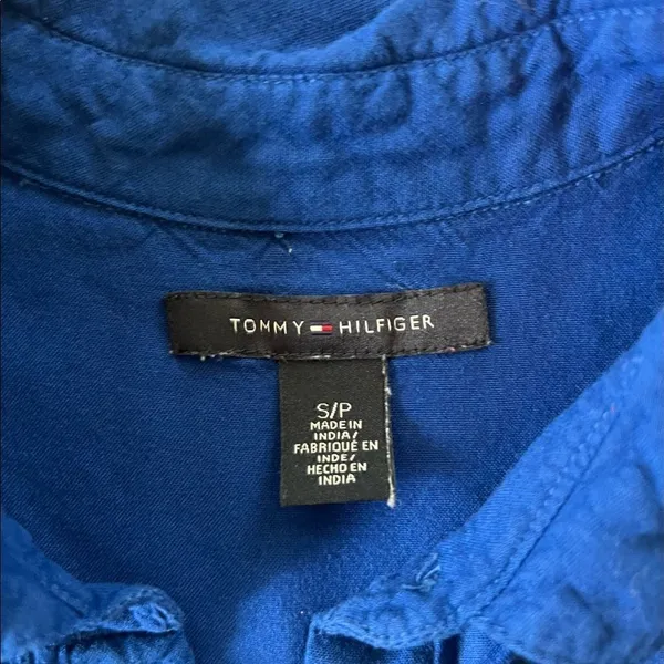 Tommy Hilfiger Royal Blue Long Sleeve Button Down Shirt Small - Image 3