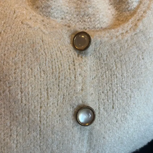 Cream Knit Button - Image 10
