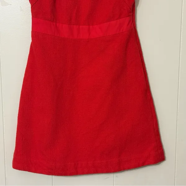 Maeve Anthropologie Red Scoop Neck Mini Dress Sleeveless Sz 2 Romantic, Feminine - Image 5