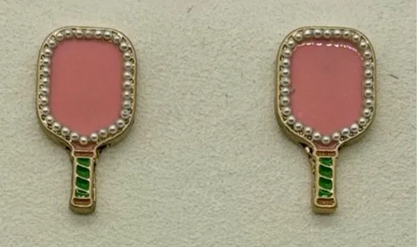 Pickleball | Paddle Stud Earrings, set Pink - Image 2