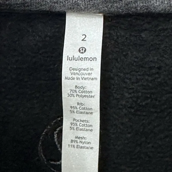 Lululemon Jacket Women Size 2 Gray‎ Heather Radiant Full Zip Mock Neck EUC - Image 8