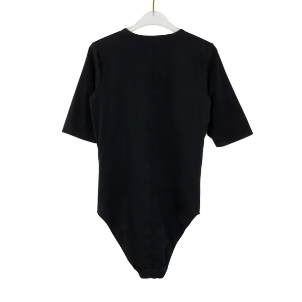 Everlane The Short-Sleeve Crew Neck Bodysuit Black Bodysuit Medium - Image 2