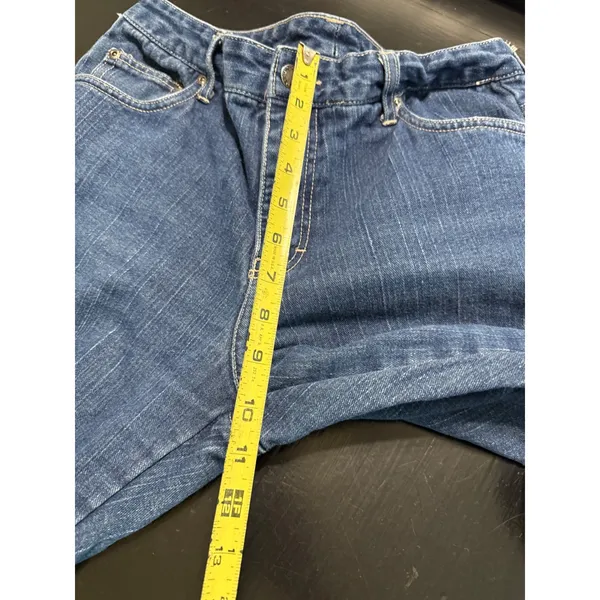 Dickies Flannel Lined Jeans Womens 10‎ Medium Wash Straight Leg Plaid Denim Blue - Image 5