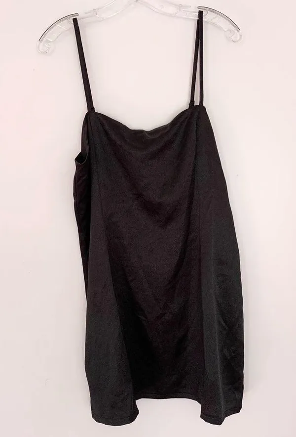 Lulus Start the Party Black Satin Sleeveless Mini Dress - Image 4