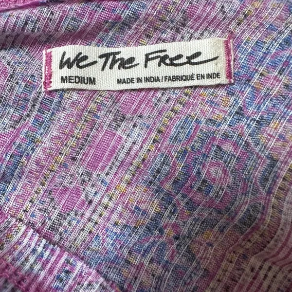 Free People We the Free Your Twisted Tee Printed Tank V-neck; elastic waist M - Image 11