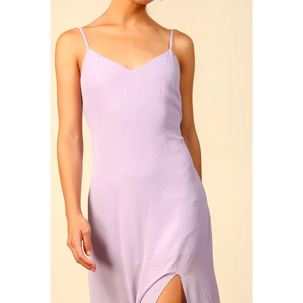 Anthropologie Line & Dot Mara Slip Maxi Dress Size Small Lavender Cocktail Chic - Image 8