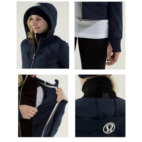Lululemon Uba Hoodie Softshell Limited Edition Inkwell/black (navy) Size‎ 4 - Image 3