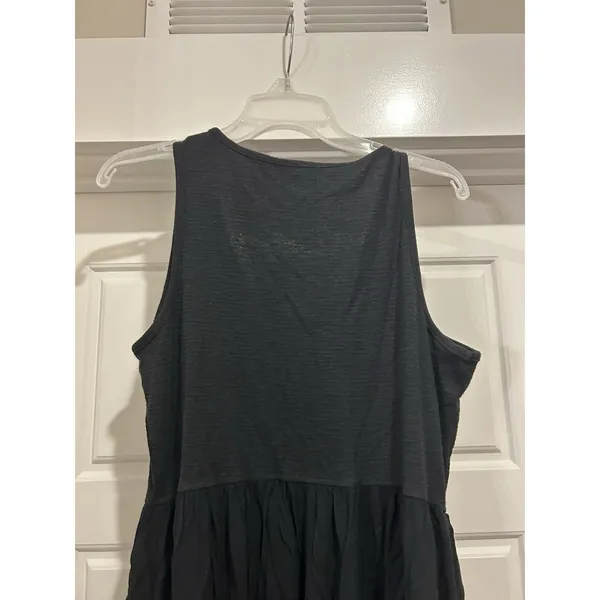Frye Ladies Button Front Knit Midi Dress Size Large Black Gothic Witchy Casual - Image 6