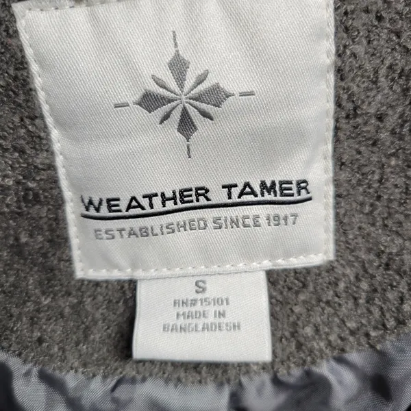 Weather Tamer Women's Coat Jacket S Blue Gray Colorblock Fleece Lined Button - Image 11