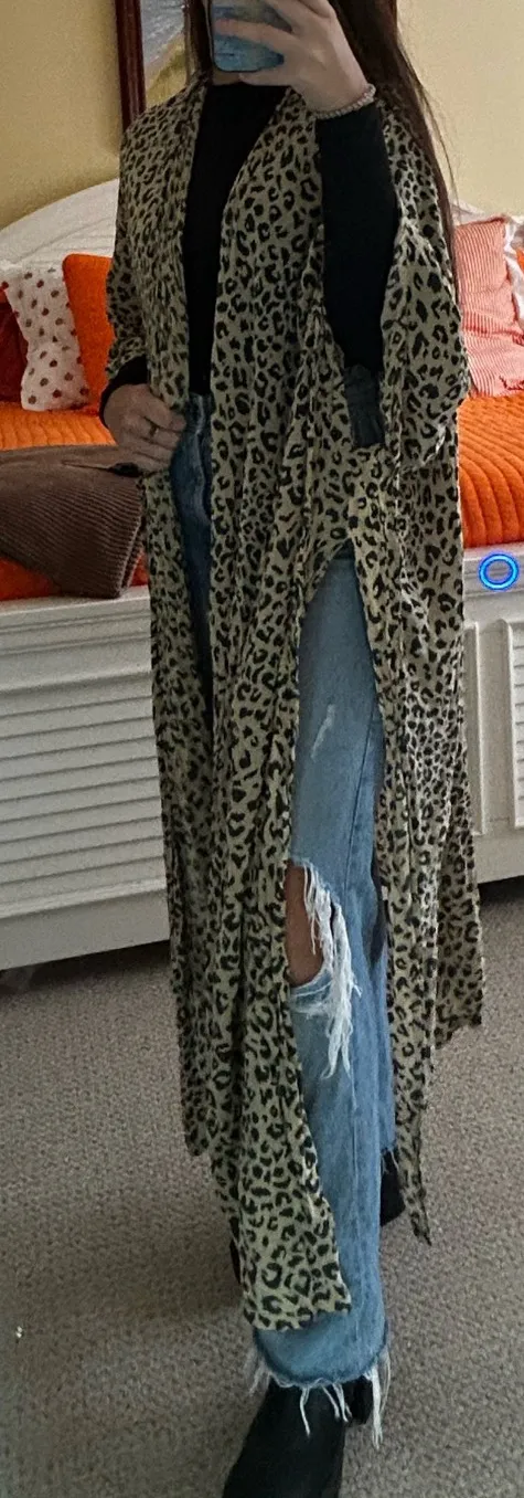 Style Park 1 Cheetah print kimono duster - Image 2