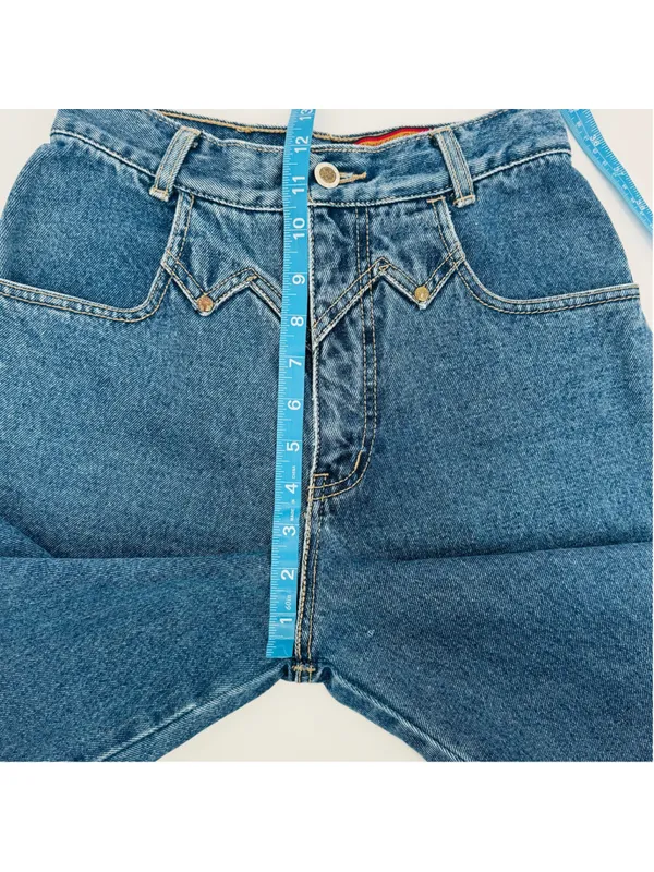 90’s Lawman Western High Rise Blue Jeans Size 6 Tall - Image 9