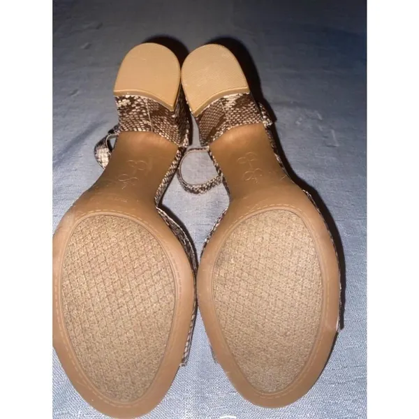 Women's Jessica Simpson Brown Snake Print Heels Size 7.5 - Image 4