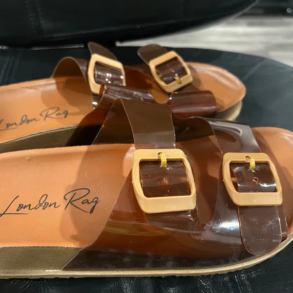 Neutral Tan Textured Sole Women's Sandals Brown Size 6 - Image 4