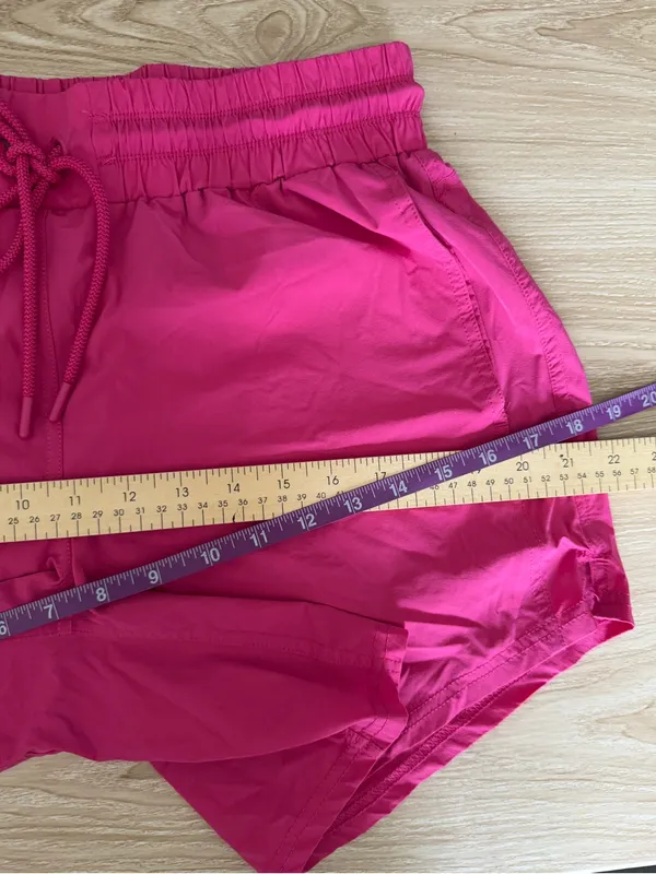 Free People Medium Pink Drawstring Active Shorts - Image 6