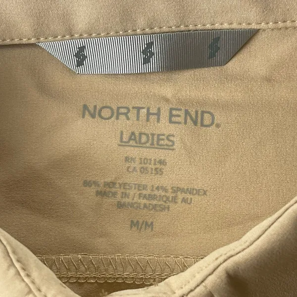 North End Women's Performance Polo Shirt Tan Short Sleeve Size Medium‎ - Image 5